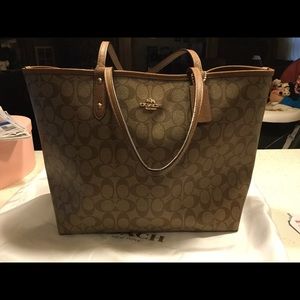 Large reversible Coach tote bag